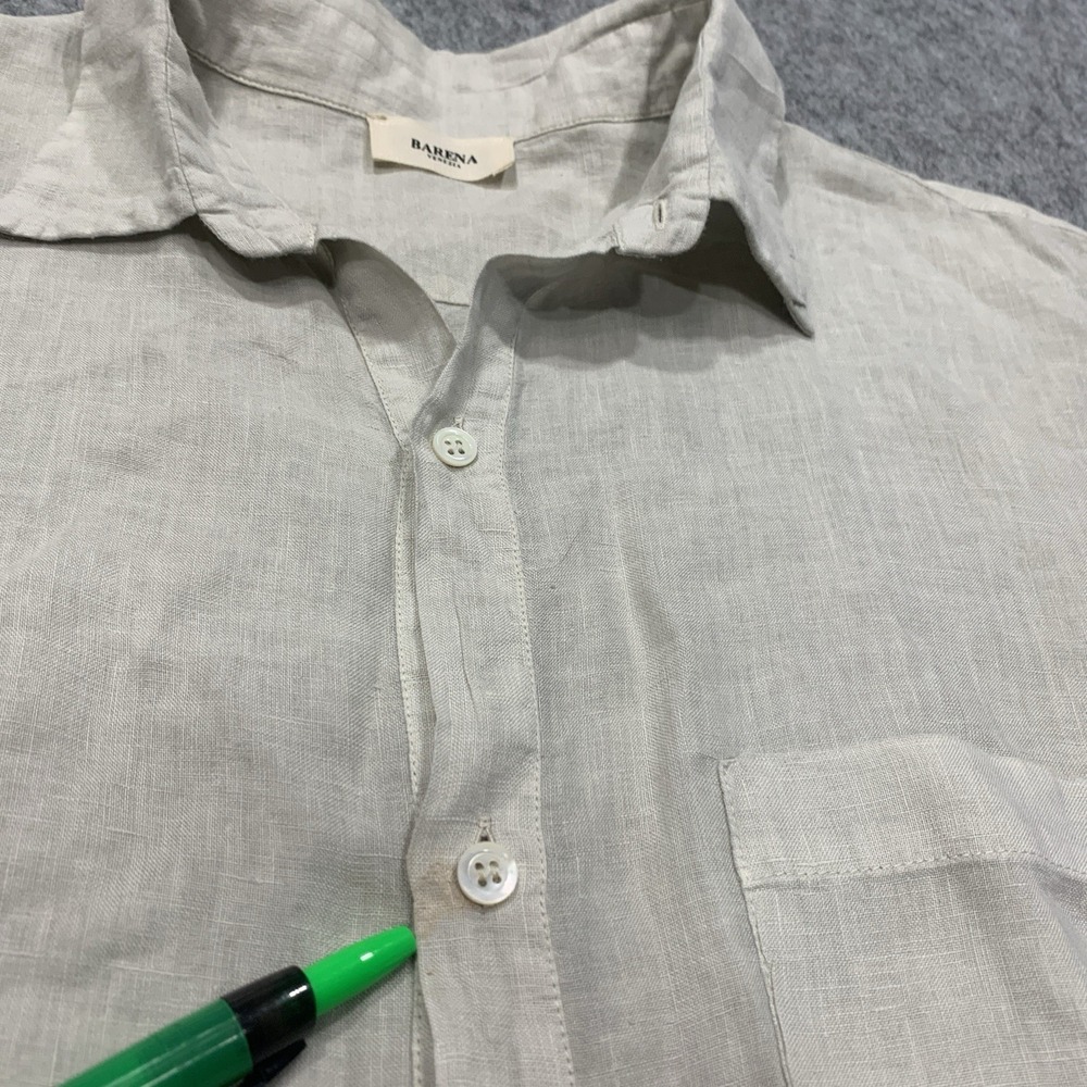 Barena Venezia Women's 100% Linen Shirt RELAXED FIT (ITALY Size 38) Size US 2 - Picture 4 of 15